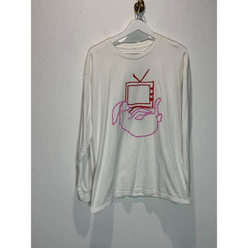 Harry Styles Love On Tour 2022 Bunny TV Long Sleeve Shirt White Large